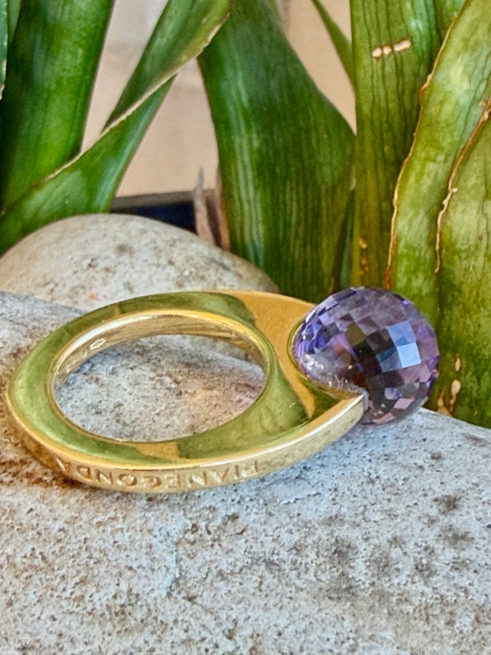 Pianegonda 18 karat gold amethyst ring - Picture 4 of 10